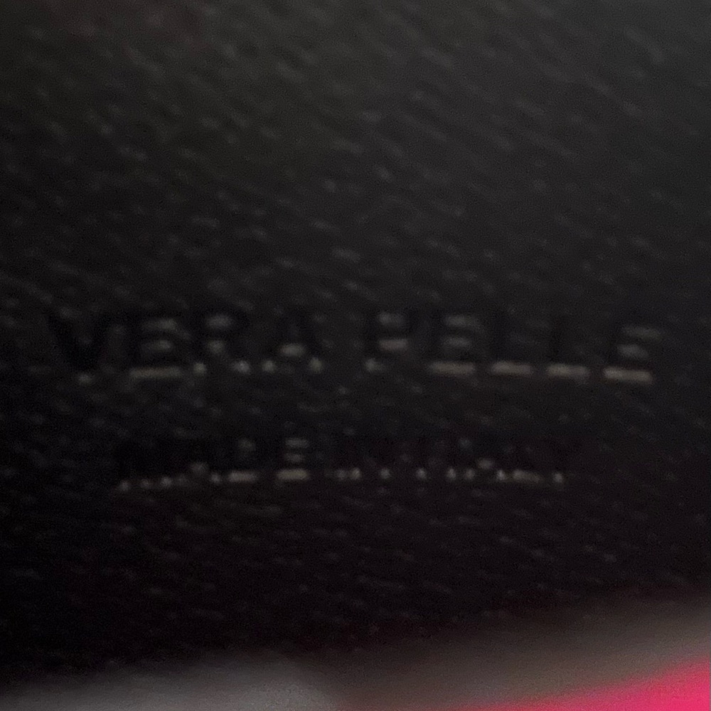 NWOT Vera Pelle Italian Leather Bee Handbag in Metallic Pink and Brilliant Gold - Picture 7 of 16